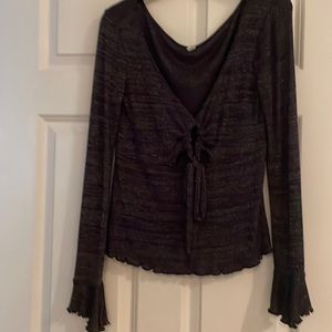 Intimately Free People navy and gold top